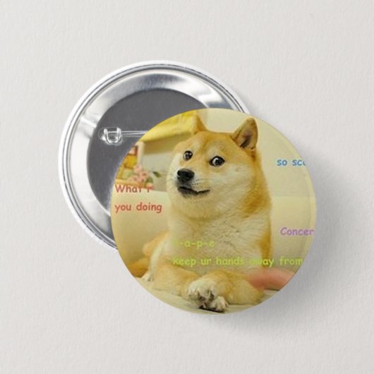 Badge Rond 5 Cm Mèmes dogs (Devant & derrière)