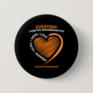 Badge Rond 5 Cm Mémoire d'amour Grandgirl Leukemia Sensibilisation