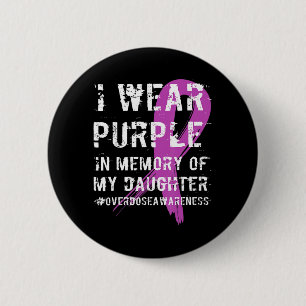 Badge Rond 5 Cm Mémoire De La Fille Porte Violet Surdose Sensibili