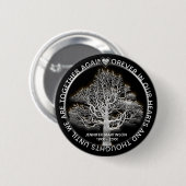 Badge Rond 5 Cm Mémorial de l'arbre de vie (Devant & derrière)