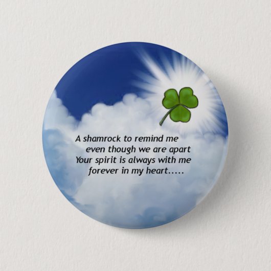 Badge Rond 5 Cm Mémorial de shamrock (Devant)