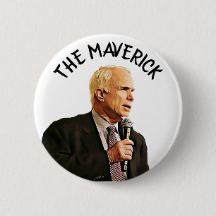 Badge Rond 5 Cm Mémorial du véritable héros américain John McCain