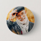 Badge Rond 5 Cm Memorial Love Simple Photo moderne (Devant)