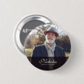 Badge Rond 5 Cm Mémorial photo classique et simple (Devant & derrière)