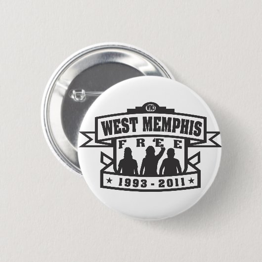 Badge Rond 5 Cm Memphis occidental trois (Devant & derrière)