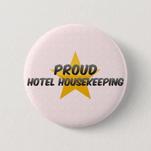 Badge Rond 5 Cm Ménage fier d'hôtel (Devant)