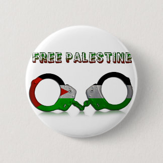 Badge Rond 5 Cm Menottes libres de la Palestine