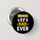 Badge Rond 5 Cm Mens ASL Langue des signes Sourds Sensibilisation  (Devant & derrière)