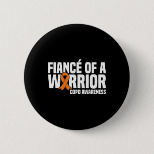 Badge Rond 5 Cm Mens Fiance D'Un Guerrier Orange Ribbon Rsdcrps Aw