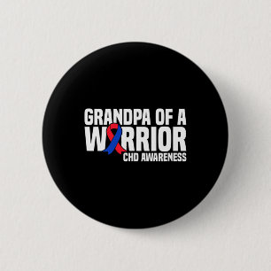 Badge Rond 5 Cm Mens Grand-Père D'Un Guerrier Chd Coeur Congénital
