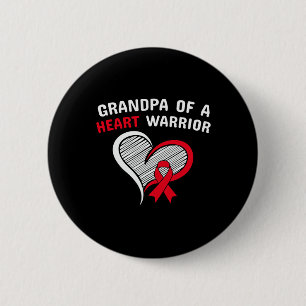 Badge Rond 5 Cm Mens Grand-Père D'Un Guerrier Du Coeur Chd