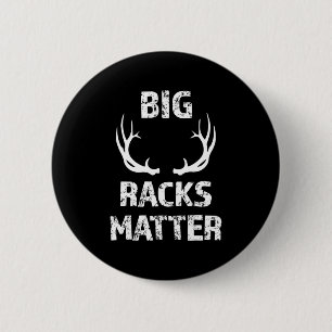 Badge Rond 5 Cm Mens Mens Big Racks Matter Fun Deer Buck Hunting M