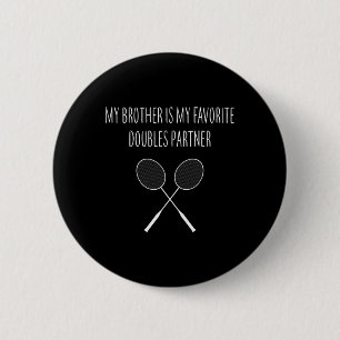 Badge Rond 5 Cm Mens Mon Frère Est Mon Favori Doubles Partenaire M