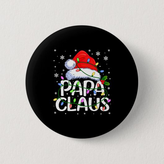 Badge Rond 5 Cm Mens Papa Claus Christmas Lights Long Sleeve  (Devant)