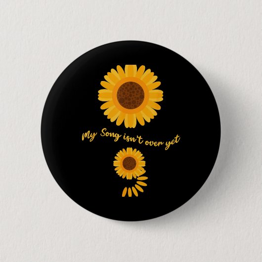 Badge Rond 5 Cm Mental Health Semicolon Sunflower Suicide Preventi (Devant)