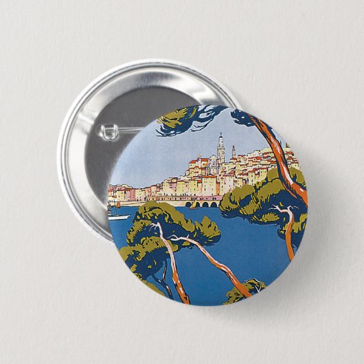 Badge Rond 5 Cm Menton (Devant & derrière)