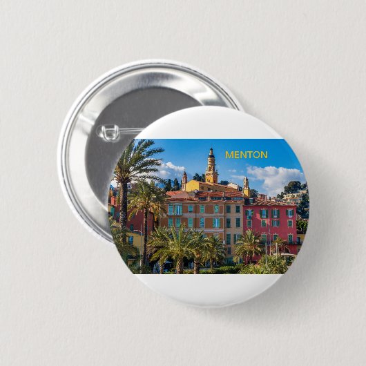 Badge Rond 5 Cm Menton (Devant & derrière)