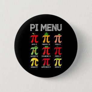 Badge Rond 5 Cm Menu Pi Fruit Joyeuse Journée Pi Prof de Maths Sym
