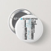 Badge Rond 5 Cm Menu Sushi-panese (Devant & derrière)