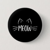 Badge Rond 5 Cm Meow Cat (Devant)