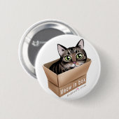 Badge Rond 5 Cm Meow dans la boîte (Devant & derrière)