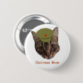 Badge Rond 5 Cm Meow de Président (Devant & derrière)