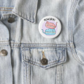 Badge Rond 5 Cm Meowcarons amusant Macaron Pun (En situation)