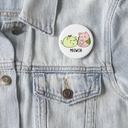 Badge Rond 5 Cm Meowchi Funny Mochi Pun (En situation)