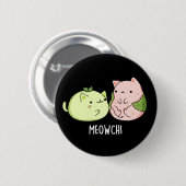 Badge Rond 5 Cm Meowchi Funny Mochi Pun Dark BG (Devant & derrière)