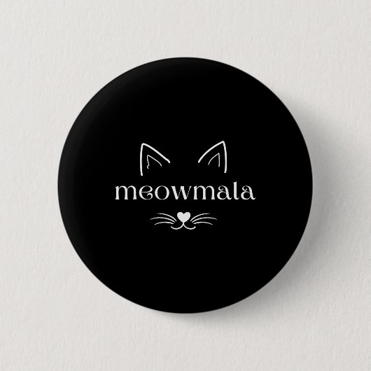 Badge Rond 5 Cm Meowmala Crazy Cat Lady (Devant)