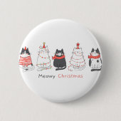 Badge Rond 5 Cm Meowy Christmas Cats (Devant)