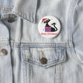 Badge Rond 5 Cm Meowy Christmouse (En situation)