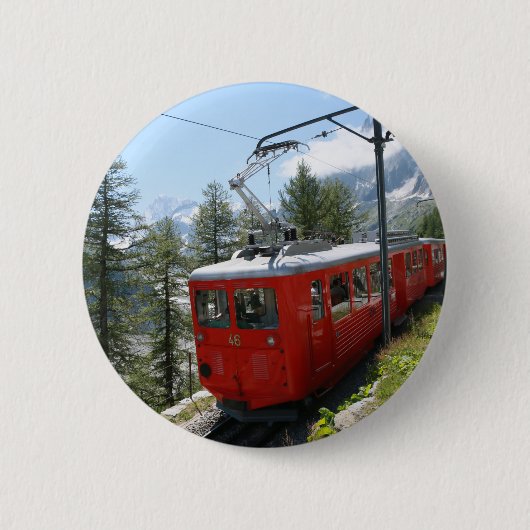 Badge Rond 5 Cm Mer de Glace - Chamonix (Devant)