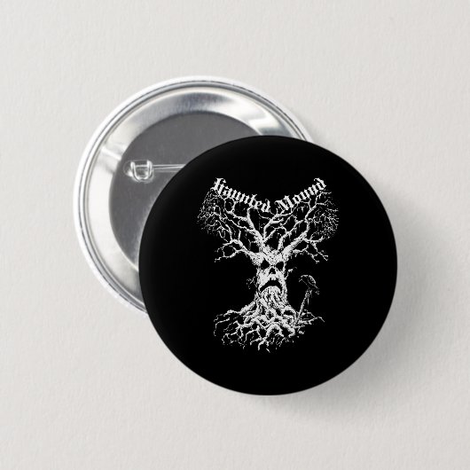 Badge Rond 5 Cm Merch du séminaire. Créez Un Arbre Fantôme. Haunte (Devant & derrière)