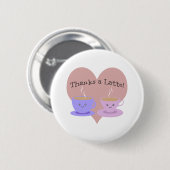 Badge Rond 5 Cm Merci à Latte (Devant & derrière)