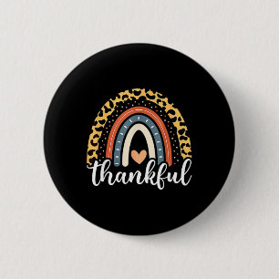 Badge Rond 5 Cm Merci à l'Empreinte de léopard arc-en-ciel Thanksg