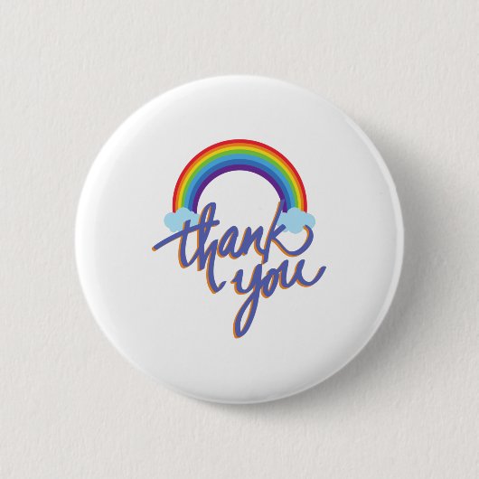 Badge Rond 5 Cm Merci arc-en-ciel (Devant)