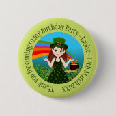 Badge Rond 5 Cm Merci d'anniversaire de Saint Patrick (Devant)