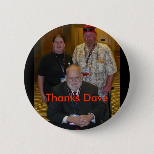 Badge Rond 5 Cm Merci Dave (Devant)