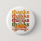 Badge Rond 5 Cm Merci de donner un Citrouille croisé (Devant)