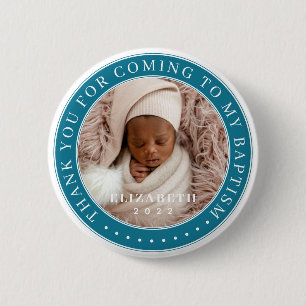 Badge Rond 5 Cm Merci D'Être Venu À Mon Baptême Photo Moderne