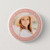 Badge Rond 5 Cm Merci D'Être Venu À Mon Bat mitzvah Photo (Devant)