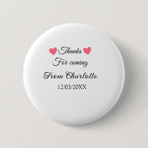 Badge Rond 5 Cm merci d'être venu nom du texte du message 