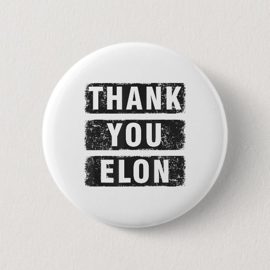 Badge Rond 5 Cm Merci Elon (Devant)
