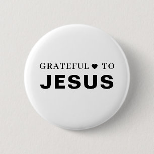 Badge Rond 5 Cm Merci Jésus Conception de foi chrétienne moderne