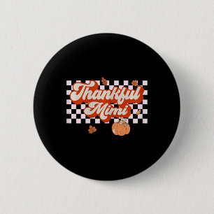 Badge Rond 5 Cm Merci Mimi Retro Thanksgiving Fall Matching Fam