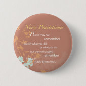 Badge Rond 5 Cm Merci Nurse Praticien, Brown (Devant)