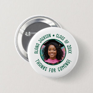 Badge Rond 5 Cm Merci photo de graduation personnalisée Favoriser