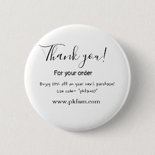 Badge Rond 5 Cm Merci pour l'achat détail de l'entreprise familial