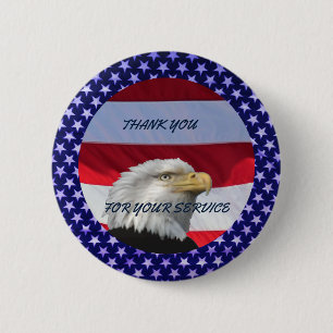 Badge Rond 5 Cm Merci POUR VOTRE SERVICE